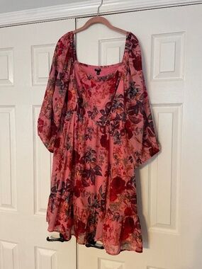 Torrid Pink Floral Cocktail Dress